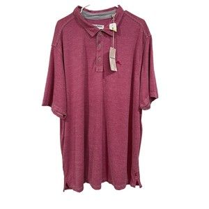 Tommy Bahama Polo Shirt Mens 2XLB Paradise Cove Short Sleeve Color Baked Apple